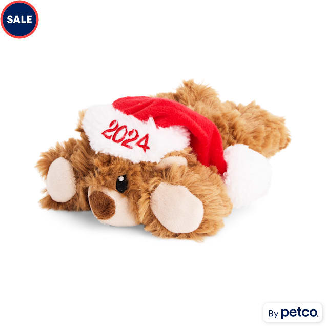 Merry Makings Plush Snuggles Santa Dog Toy Small