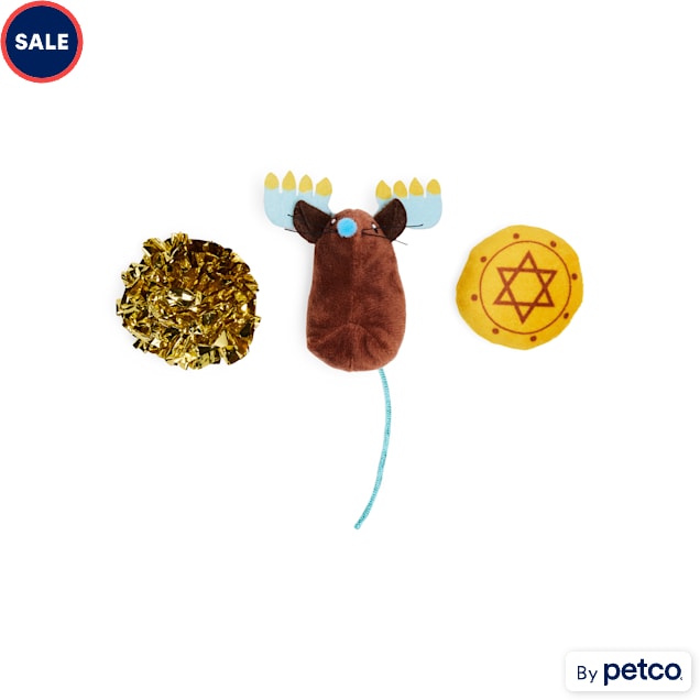 Merry Makings Hanukkah Gelt Mice Cat Toy, Pack of 3 - Carousel image #1