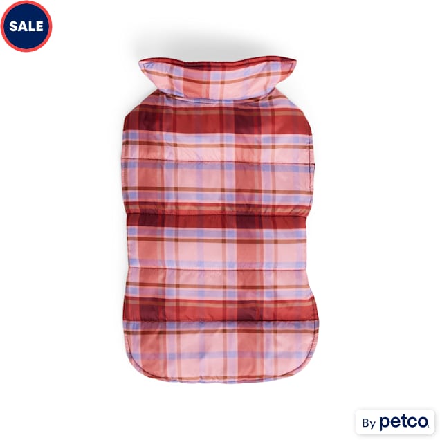 YOULY Reversible Puffer Coat for Dogs, X-Small/Small, Red - Carousel image #1