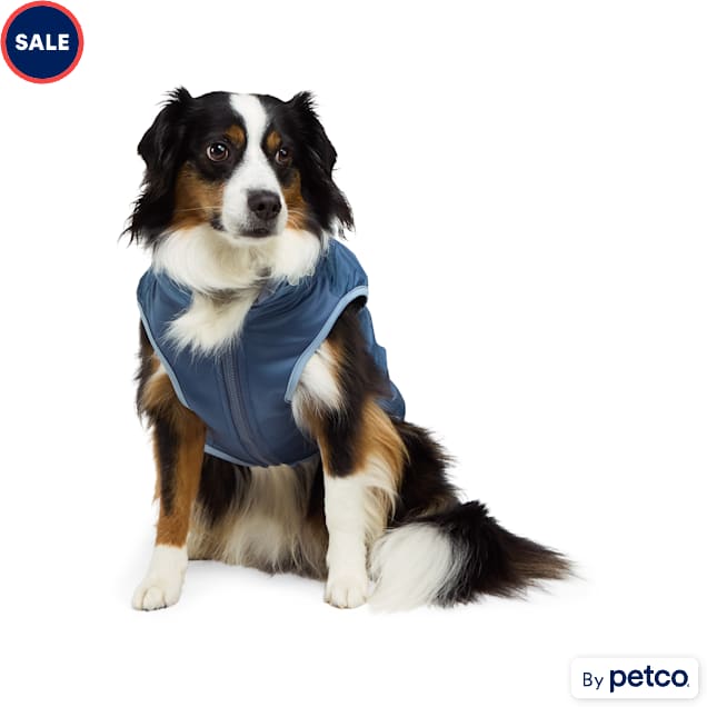 Reddy Quilted Puffer Dog Vest, X-Small, Blue - Carousel image #1