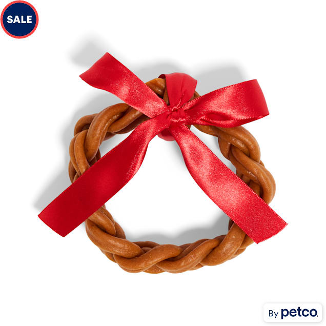 Merry Makings Braided Wreath Dog Treat, 3.5 oz. - Carousel image #1