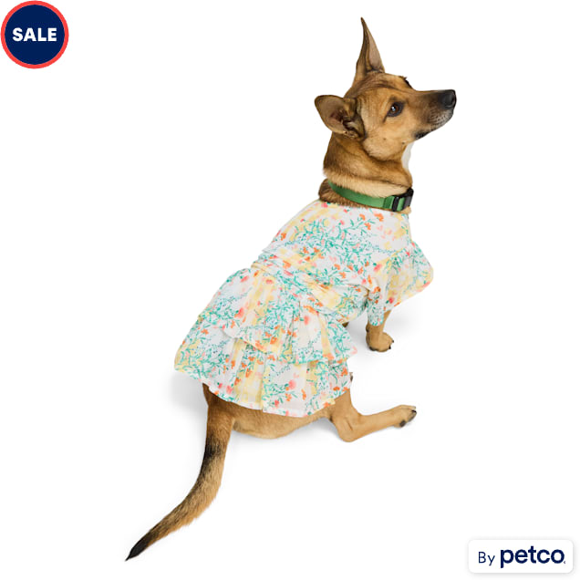 YOULY Floral Easter Pet Dress, XX-Small - Carousel image #1