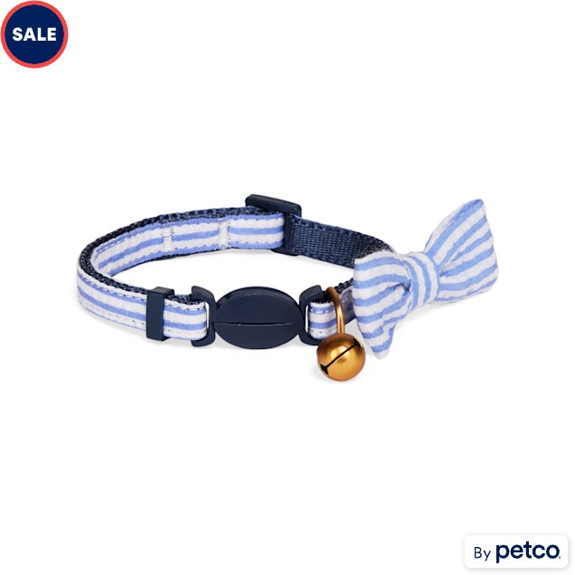 YOULY Breakaway Cat Collar, Blue Stripe - Carousel image #1