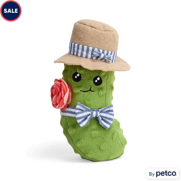 YOULY Spring Pickle Plush Dog Toy, 6" L, Small - Carousel image #1