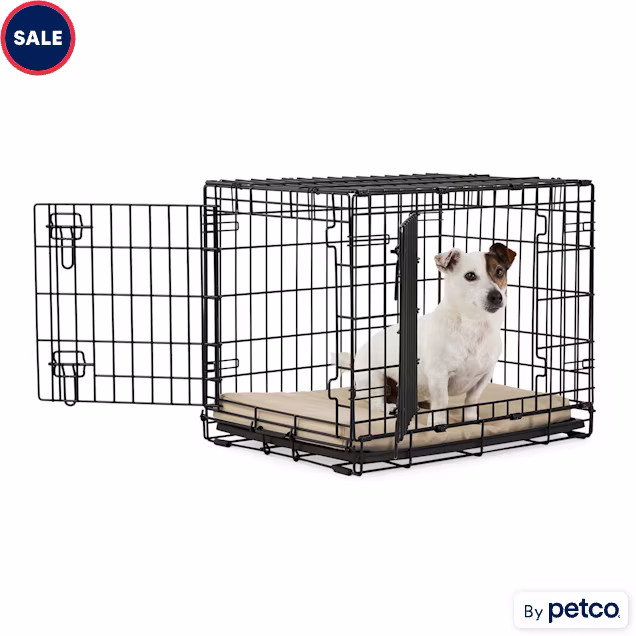 EveryYay Ultra Tough 2-Door Folding Dog Crate, Small, 24.81" L X 18.04" W X 19.41" H, With Handles - Carousel image #1