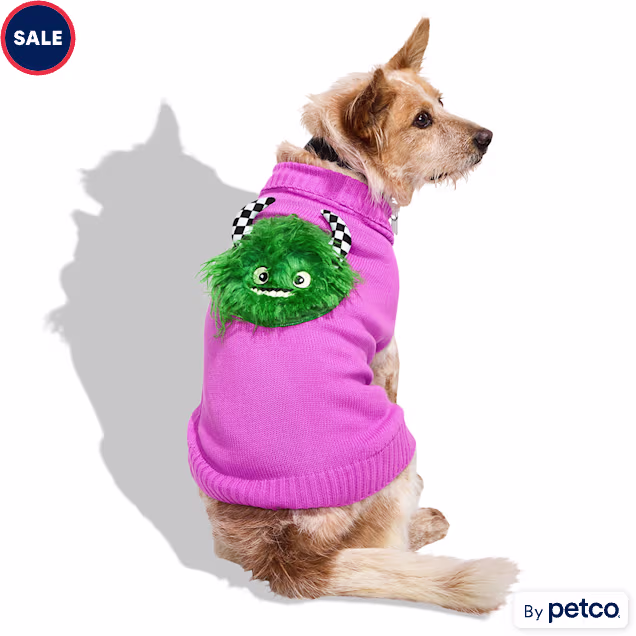 Bootique Monster Horns Turtleneck Pet Sweater, Small - Carousel image #1