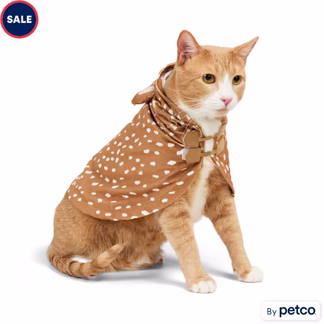 Merry Makings Reindeer Cat Costume Cape, X-Small - Carousel image #1