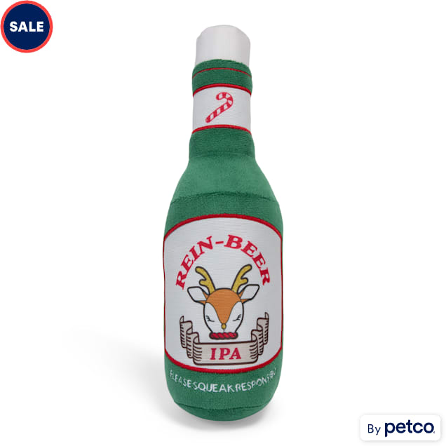 Merry Makings Reindeer IPA Plush Dog Toy, Medium - Carousel image #1