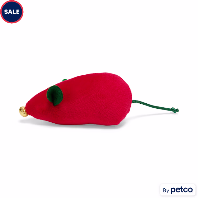 Merry Makings Holiday Red Mouse Cat Toy, X-Small - Carousel image #1