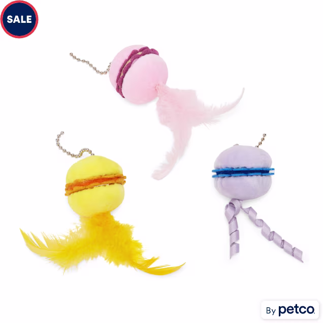 Merry Makings Macaron Mix & Match Cat Teaser Toy Attachment Pack, X-Small, Pack 3 - Carousel image #1
