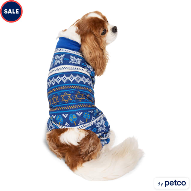 Merry Makings Hanukkah Print Pet Playsuit, X-Small - Carousel image #1