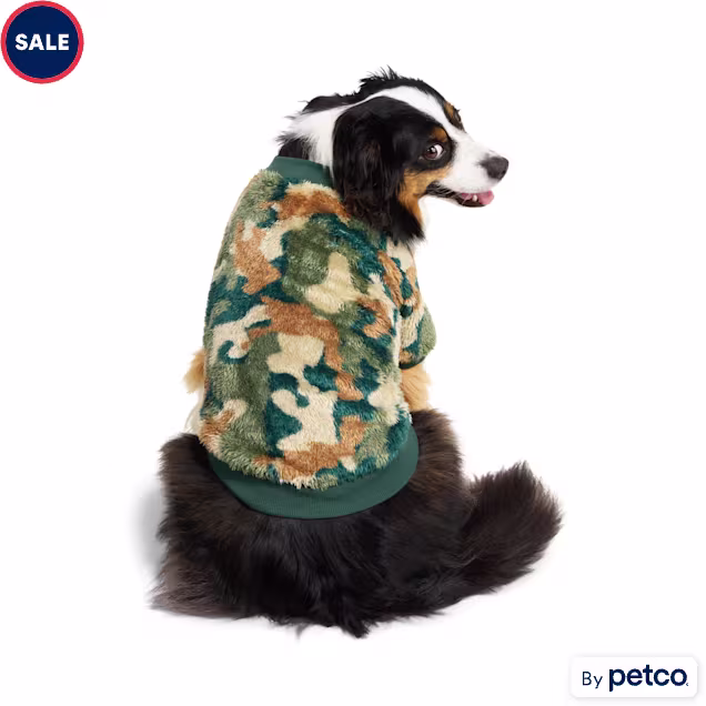 Reddy Crewneck Dog Sweater, Camo, X-Small - Carousel image #1