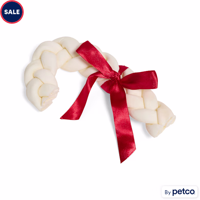 Merry Makings Candy Cane Rawhide Chew for Dogs, 7" L, 1.55 oz. - Carousel image #1