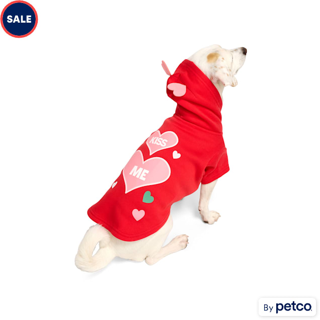 YOULY Kiss Me Valentine Pet Hoodie, XX-Small - Carousel image #1