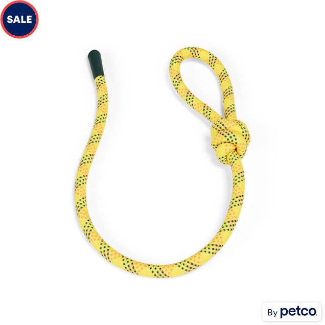 YOULY Yellow Build & Play Rope Base Dog Toy, Large - Carousel image #1