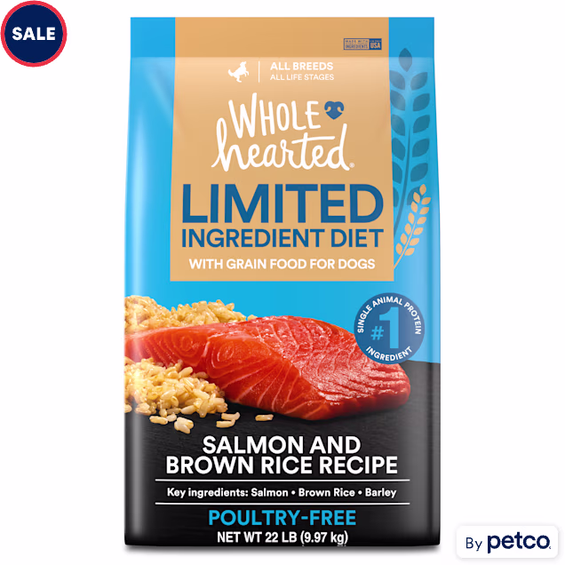 WholeHearted Limited Ingredient Diet Salmon & Brown Rice Recipe Dog Food, 22 lbs. - Carousel image #1