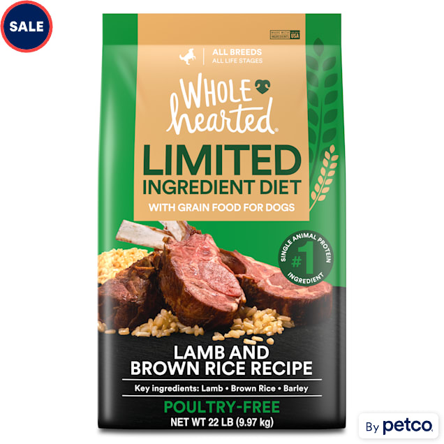WholeHearted Limited Ingredient Diet Lamb & Brown Rice Recipe Dog Food, 22 lbs. - Carousel image #1
