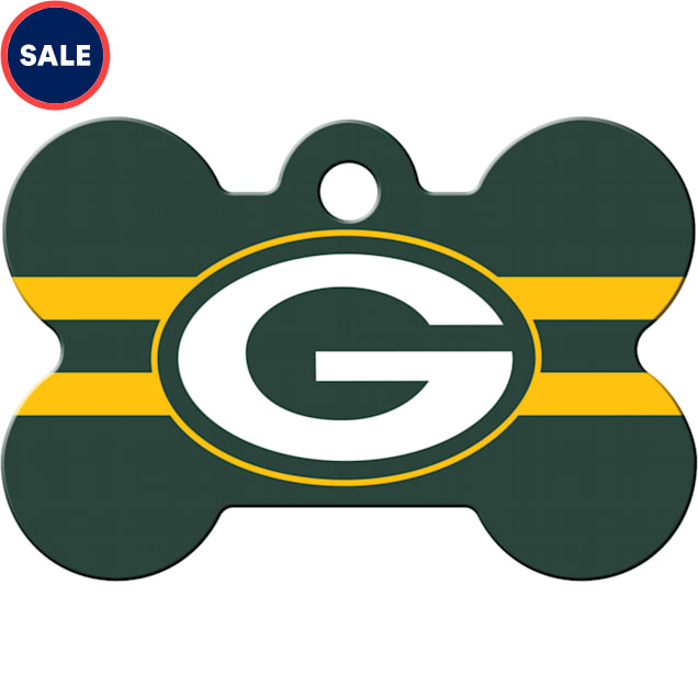 Quick-Tag Green Bay Packers NFL Bone Personalized Engraved Pet ID Tag - Carousel image #1