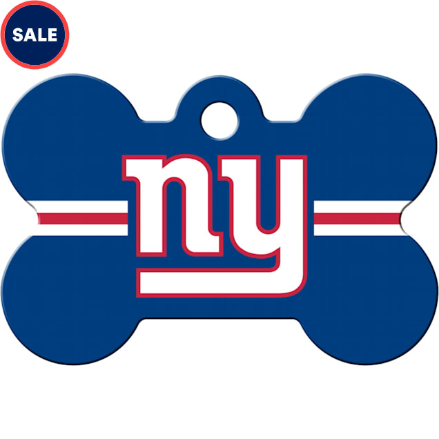 Quick-Tag New York Giants NFL Bone Personalized Engraved Pet ID Tag - Carousel image #1