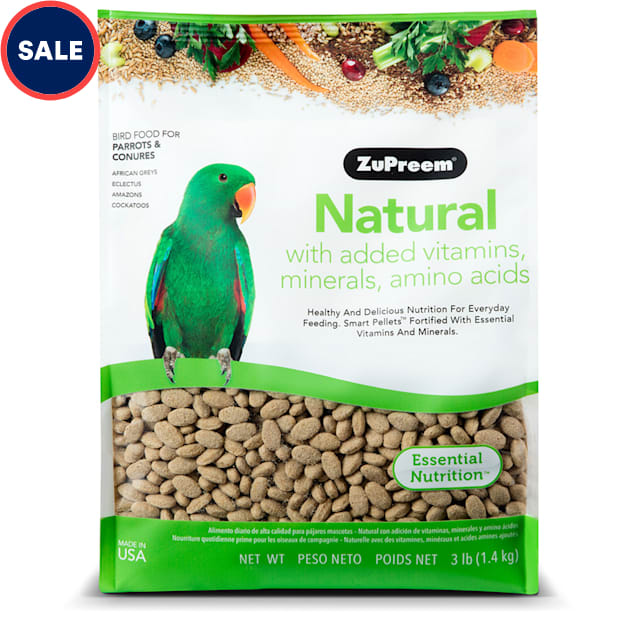 ZuPreem AvianMaintenance Natural Bird Diet for Parrots & Conures, 3 lbs. - Carousel image #1