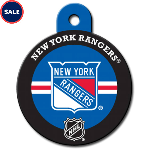 Quick-Tag New York Rangers NHL Personalized Engraved Pet ID Tag, 1 1/4
