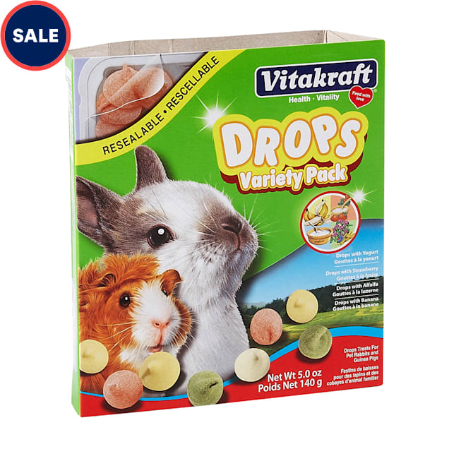 Vitakraft Drops Variety Pack Rabbit & Guinea Pig Treat, 5 oz. - Carousel image #1