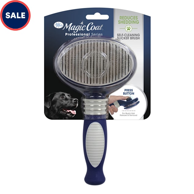 Four Paws Magic Coat Self Cleaning Slicker Dog Brush