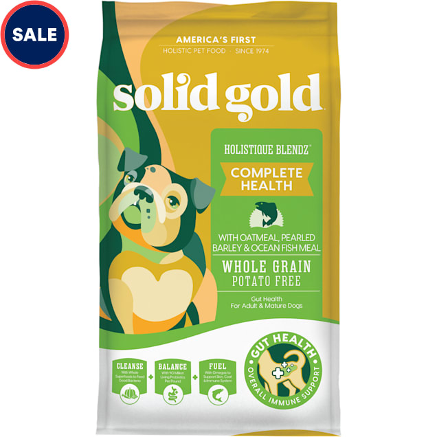 Solid Gold Holistique Blendz Oatmeal, Pearled Barley & Ocean Fish Meal Holistic Potato Free Dry Adult Dog Food, 4 lbs. - Carousel image #1