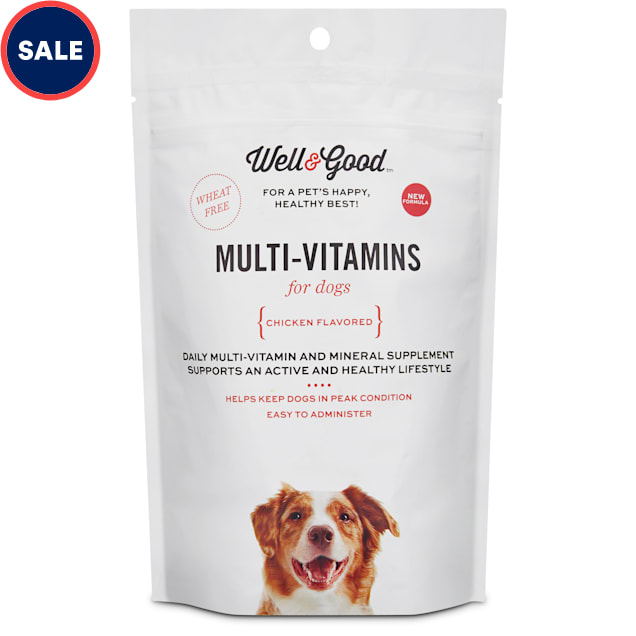 Well & Good Chicken-Flavored Daily Multivitamins for Adult Dogs, Count of 60 - Carousel image #1