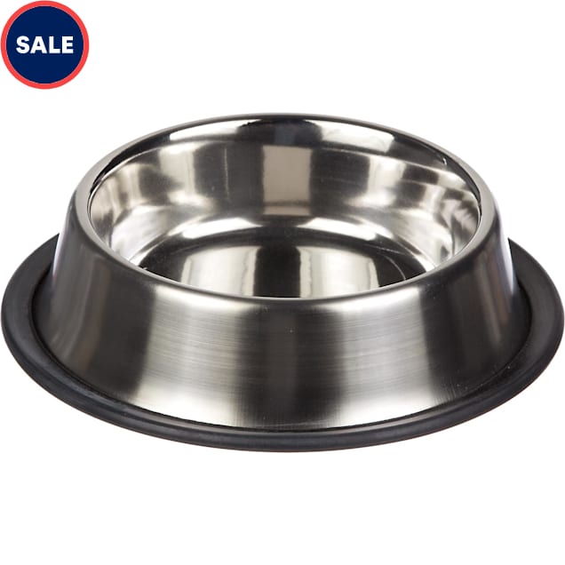 Harmony Brushed Stainless Steel No-Tip Cat Bowl, 1 c. - Carousel image #1