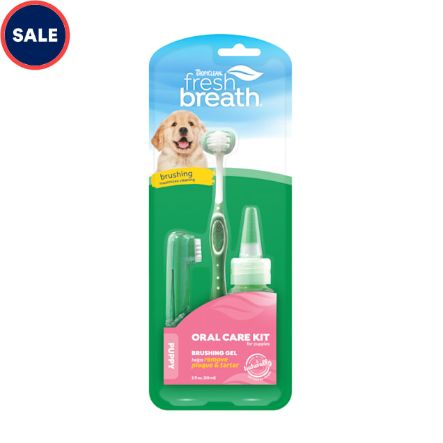 TropiClean Fresh Breath Oral Care Kit for Puppies - Carousel image #1