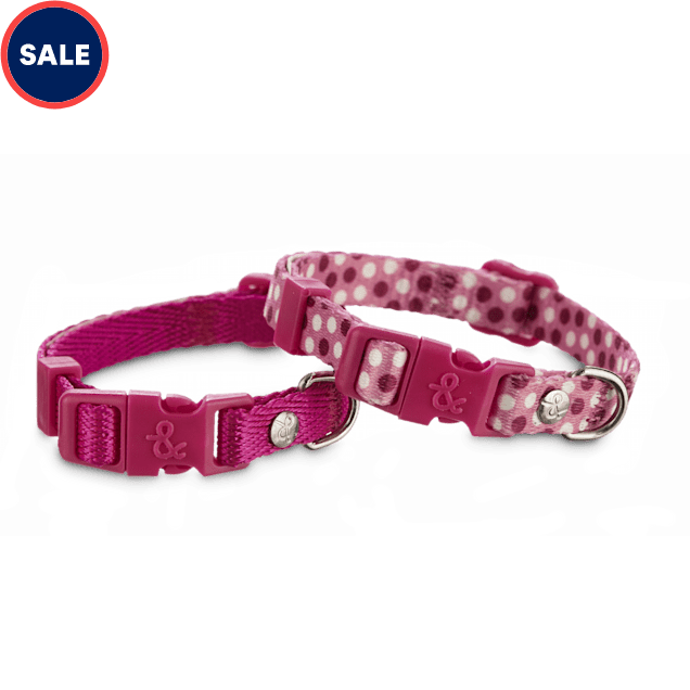 Bond & Co. Pink Adjustable Collar 2 Pack, For Necks 8"-12" - Carousel image #1