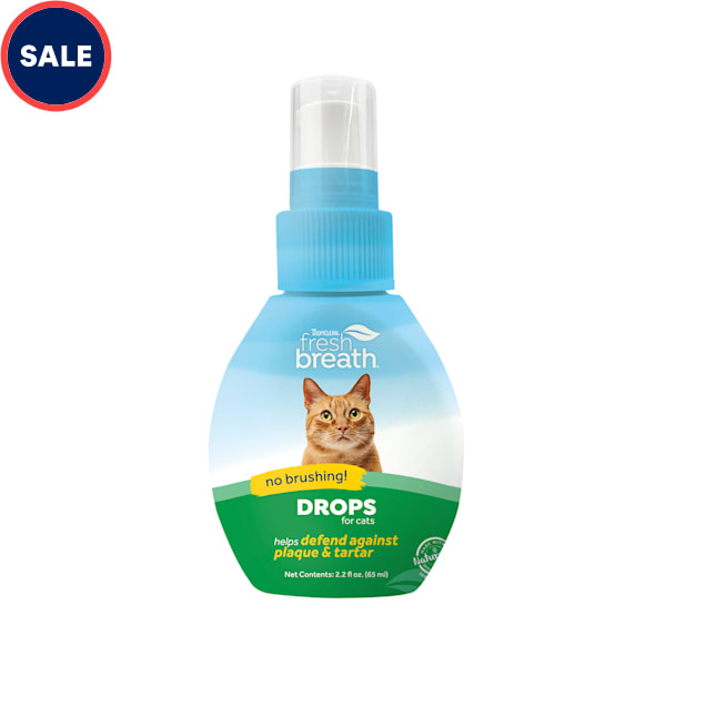 TropiClean Fresh Breath Oral Care Drops for Cats, 2.2 fl. oz. - Carousel image #1