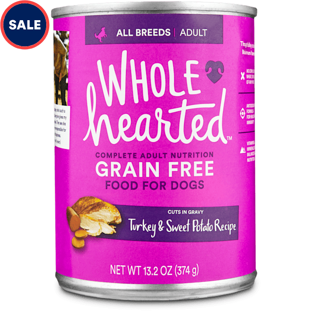 WholeHearted Grain Free Adult Turkey and Sweet Potato Recipe Wet Dog Food, 13.2 oz., Case of 12