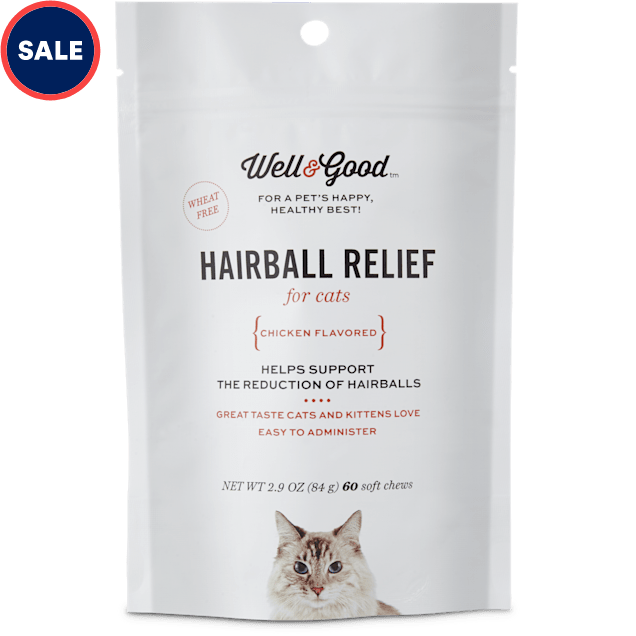 Well & Good Hairball Relief Soft Chew Cat Supplement, 60 CT - Carousel image #1