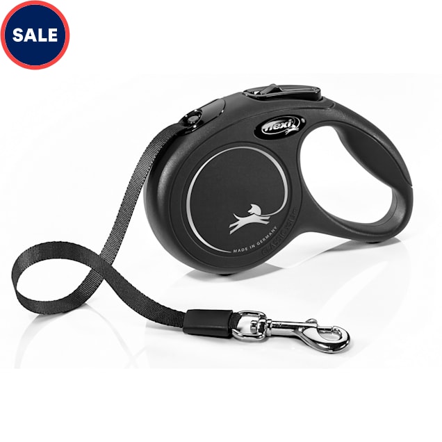 Flexi Classic Retractable Dog Leash in Black, Extra Small 10' - Carousel image #1