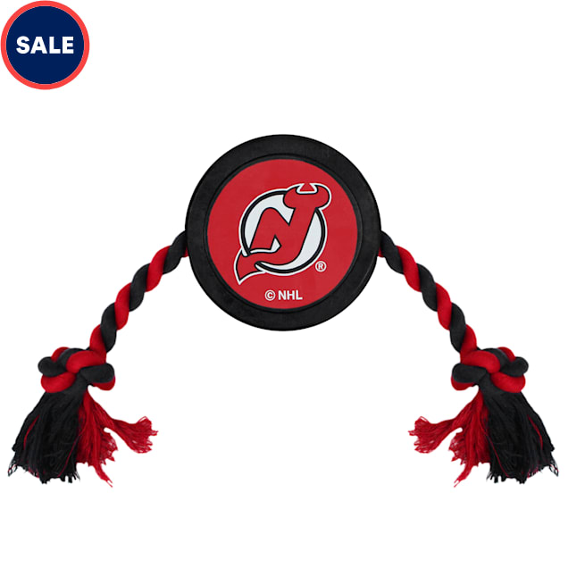 Pets First New Jersey Devils Hockey Puck Toy for Dogs, Large - Carousel image #1