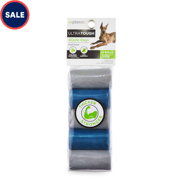 So Phresh Fresh Scented Ultra-Tough Waste Bag Refill Rolls for Dogs, Count of 100 - Carousel image #1