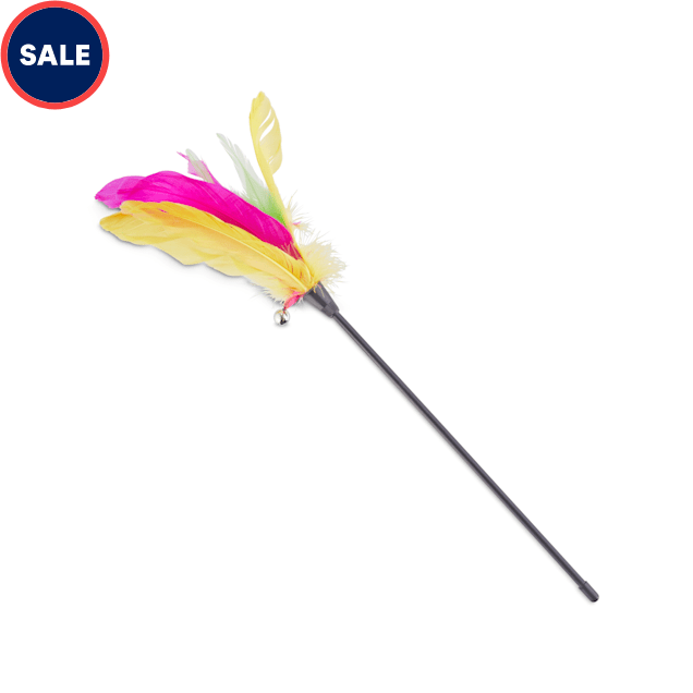 Leaps & Bounds Thrill & Chase Feathered Wand Cat Toy - Carousel image #1