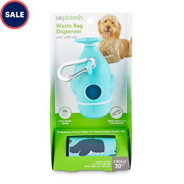 So Phresh Whale-Shaped Dog Waste Bag Dispenser with Refill Rolls - Carousel image #1