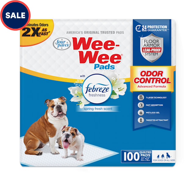 Wee-Wee Odor Control with Febreze Freshness Pads for Dogs, Count of 100 - Carousel image #1