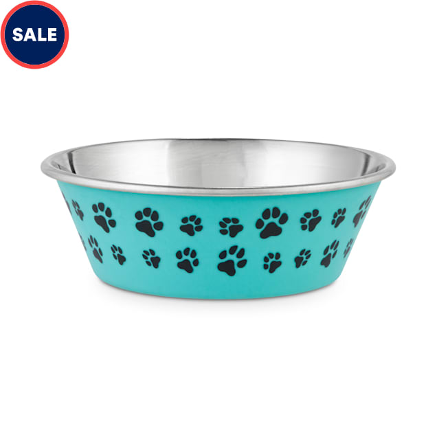 Harmony Aqua Paws Skid-Resistant Stainless Steel Dog Bowl, 2 Cups - Carousel image #1