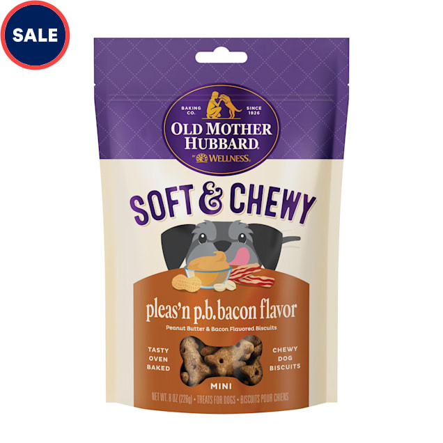 Old Mother Hubbard Mini Soft & Tasty Peanut Butter & Bacon Flavored Dog Biscuits, 8 oz. - Carousel image #1