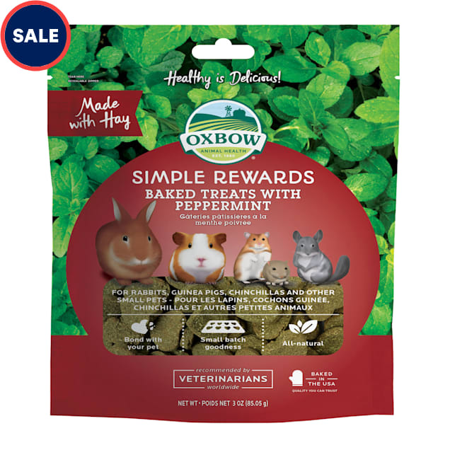 Oxbow Simple Rewards Baked with Peppermint Small Animal Treats, 3 oz. - Carousel image #1