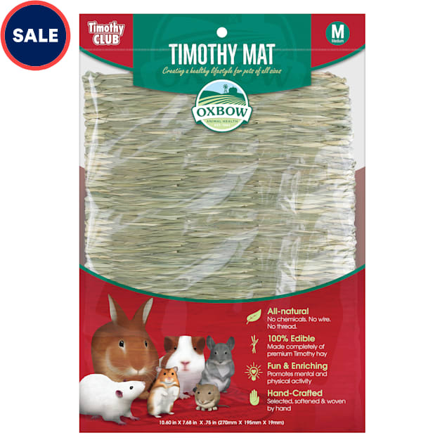 Oxbow Timothy Club Timothy Hay Mat for Small Animals, Medium - Carousel image #1