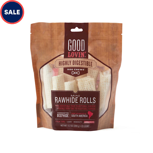 Good Lovin' Highly Digestible Rawhide Rolls for Dogs, 9.2 oz., Count of 12 - Carousel image #1
