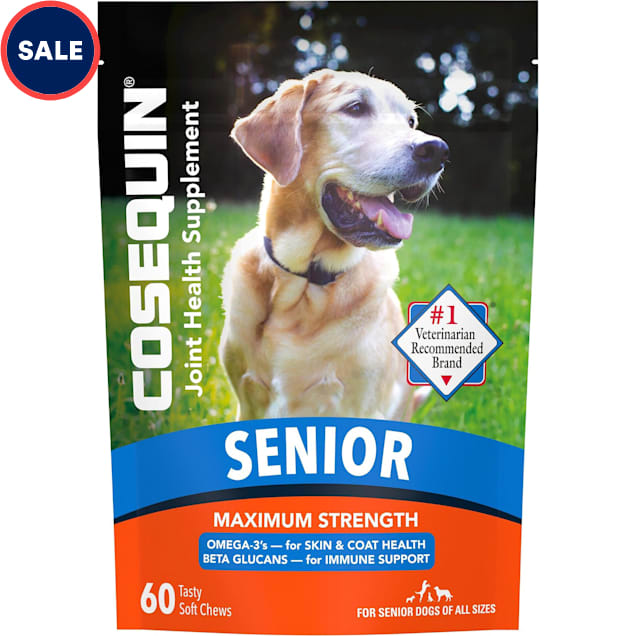 NUTRAMAX COSEQUIN Senior Max Strength Joint Health Soft Chews for Dogs, Count of 60 - Carousel image #1