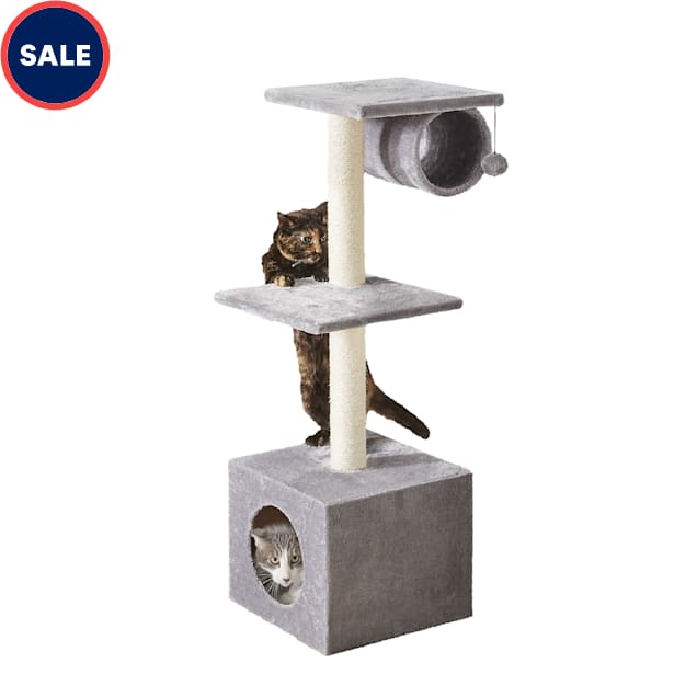 Two by Two Aspen 3 Level Multi-Option Cat Condo, 14.2" L X 14.2" W X 41.5" H - Carousel image #1
