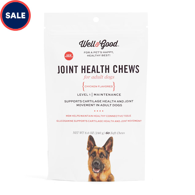 Well & Good Level 1 Maintenance Joint Health Chews for Large Dogs, Count of 60 - Carousel image #1