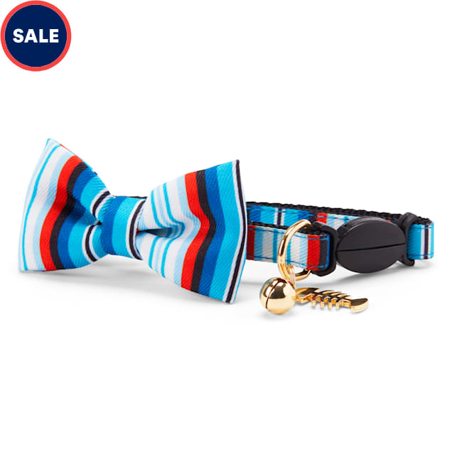 YOULY The Artisan Blue Striped Breakaway Cat Collar - Carousel image #1